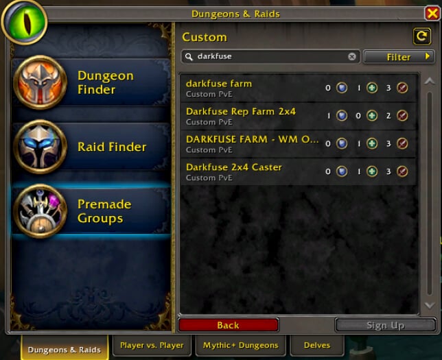 Custom LFG Darkfuse Farm Feature