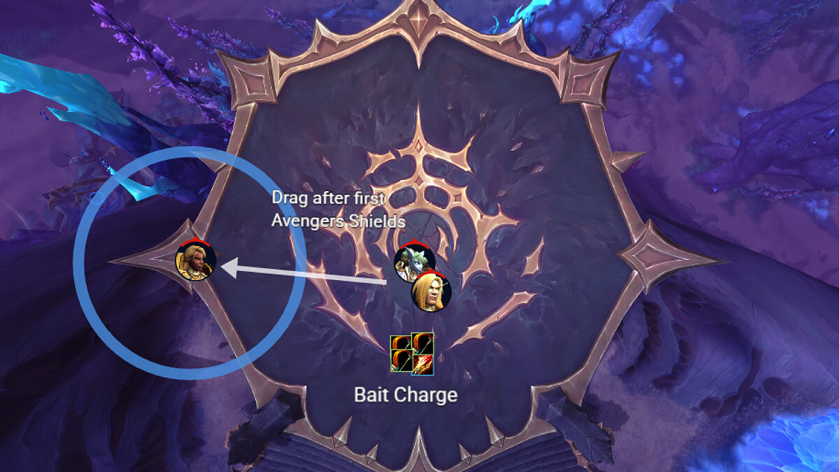 mythic lightblinded vanguard boss movement and puddle management