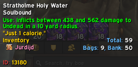 Stratholme Holy Water