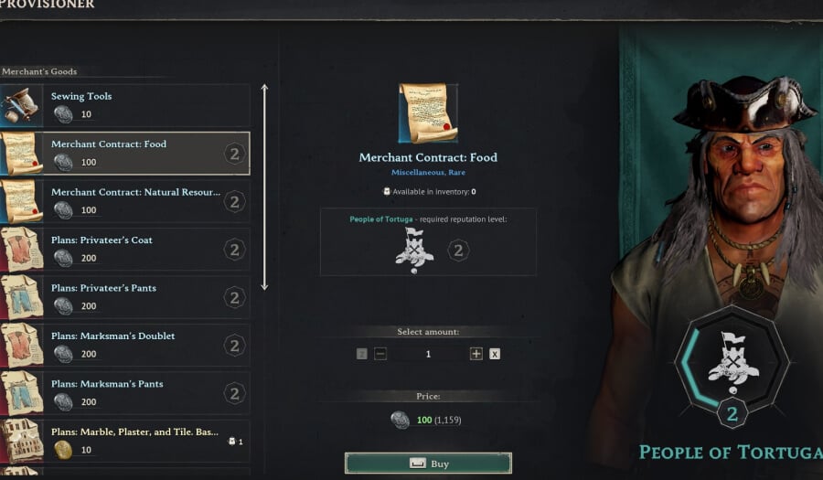 merchant contract food and resources
