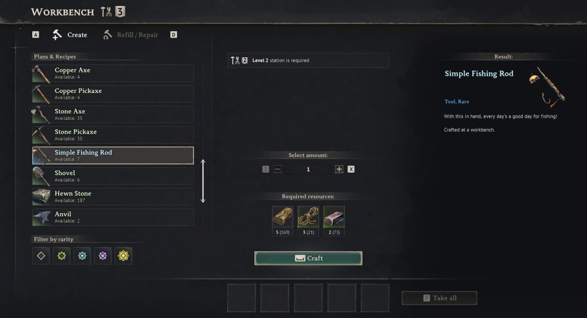 windrose fishing guide crafting the fishing rod