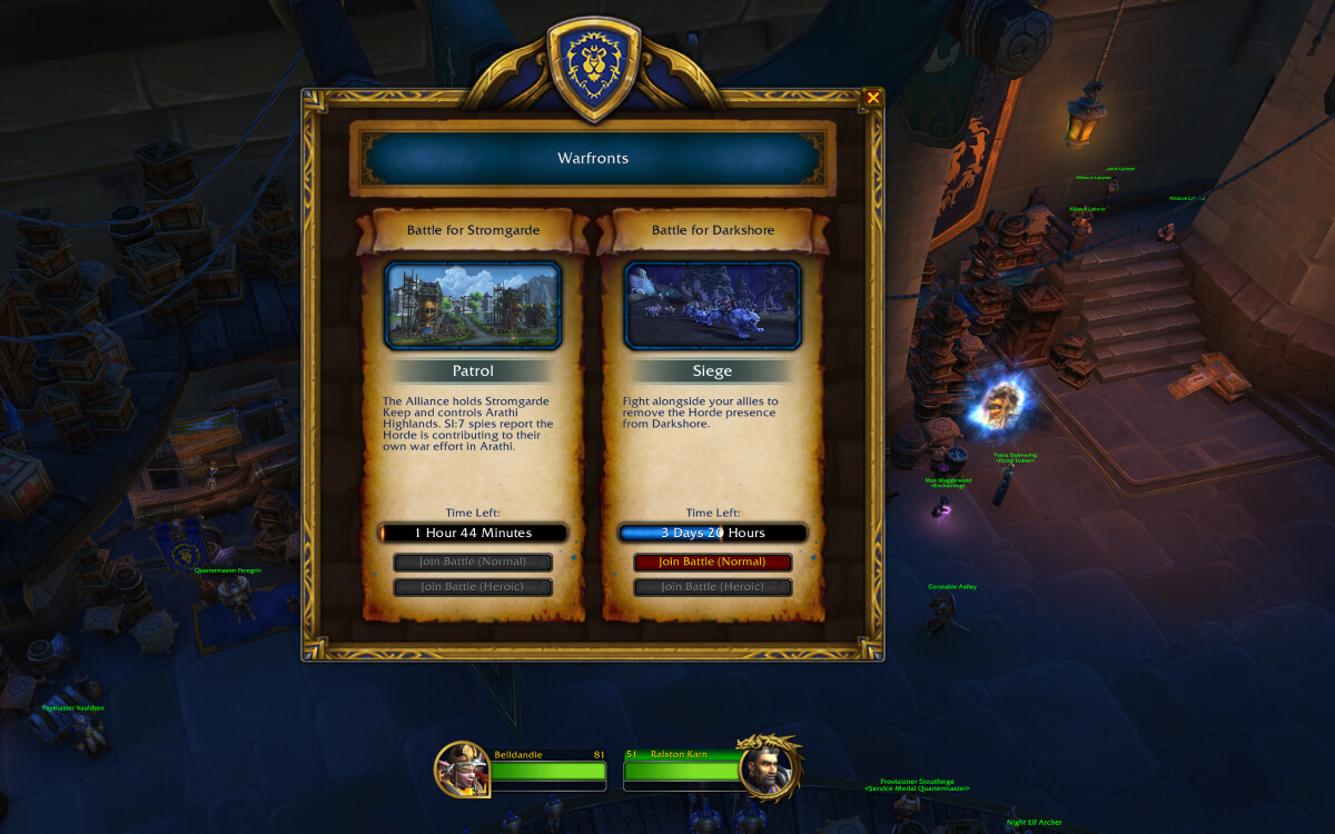 warfronts location alliance
