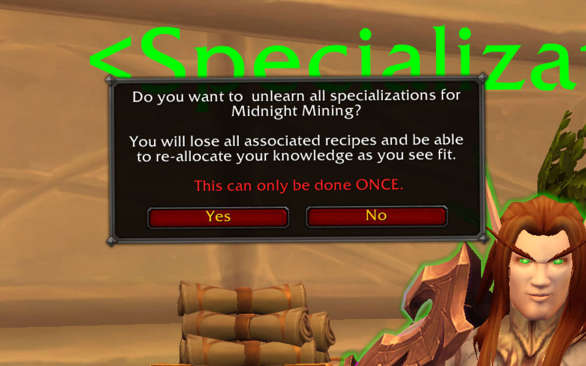 profession reset warning