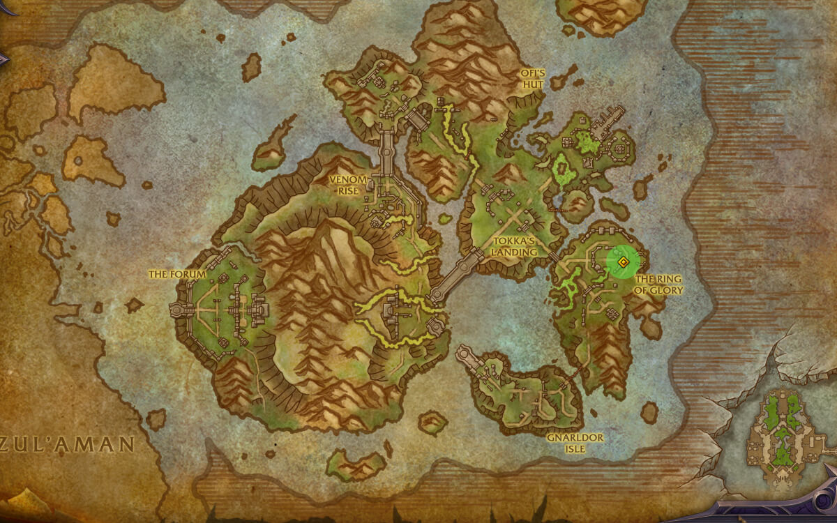 the ring of glory location map