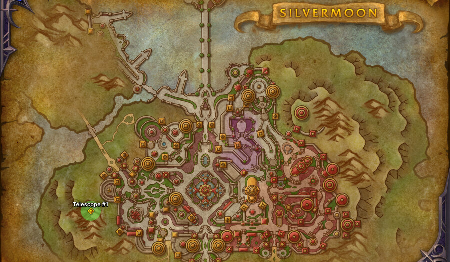 silvermoon city highest peak location