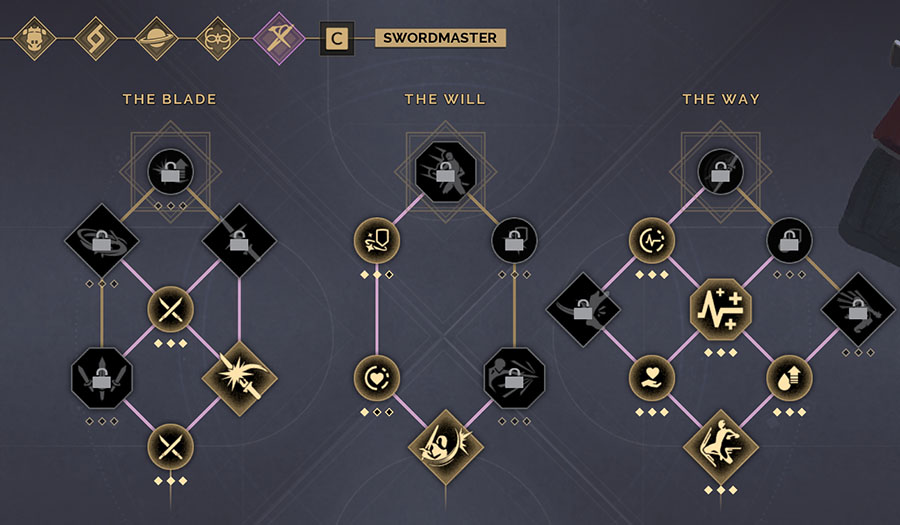 254 Swordmaster Skill Tree
