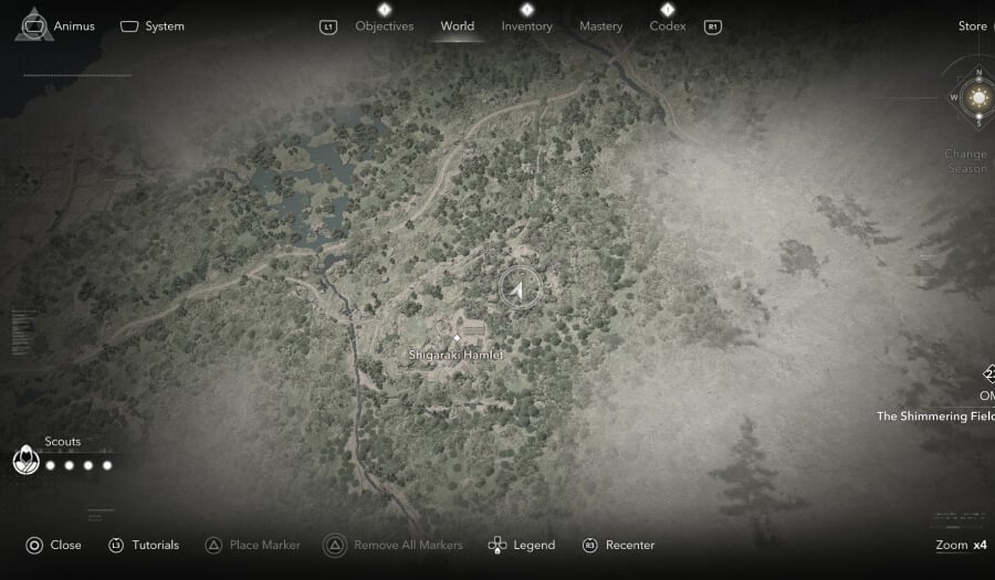 assassins creed shadow legendary sumi e tanuki map close