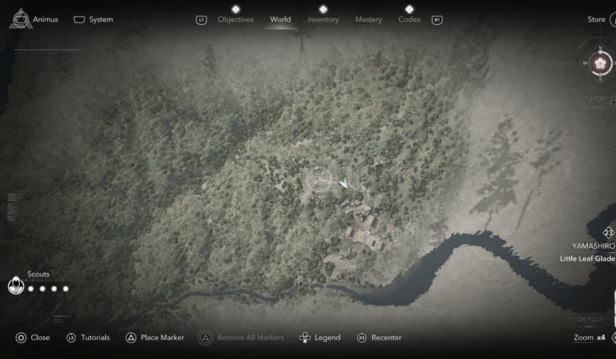 assassins creed shadow legendary sumi e macaque map close