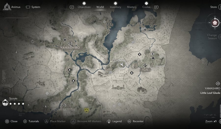 assassins creed shadow legendary sumi e macaque map