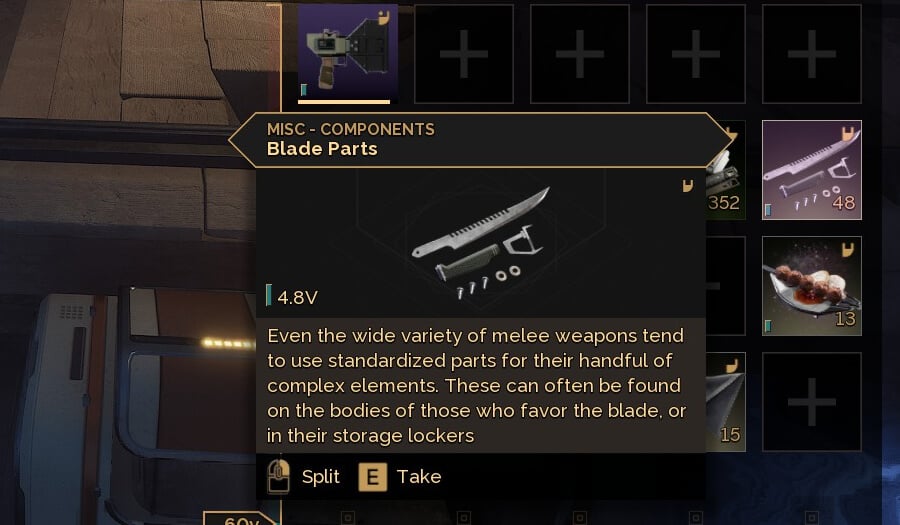 blade parts resource stack