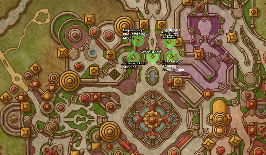 silvermoon city professions