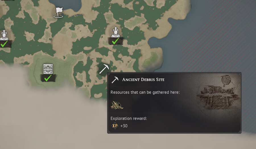 windrose quagmire powder farming ancient debris site location two