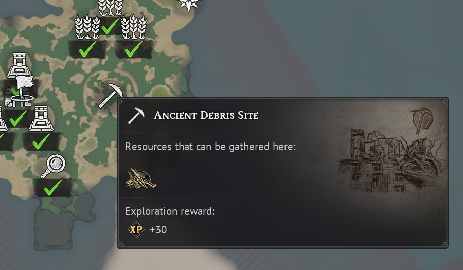 windrose quagmire powder farming ancient debris site location one