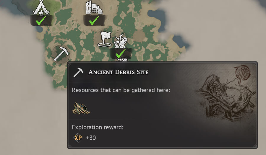 windrose quagmire powder farming ancient debris site location three