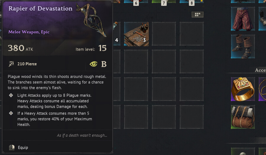 how does enchanting work in windrose rapier of devastation