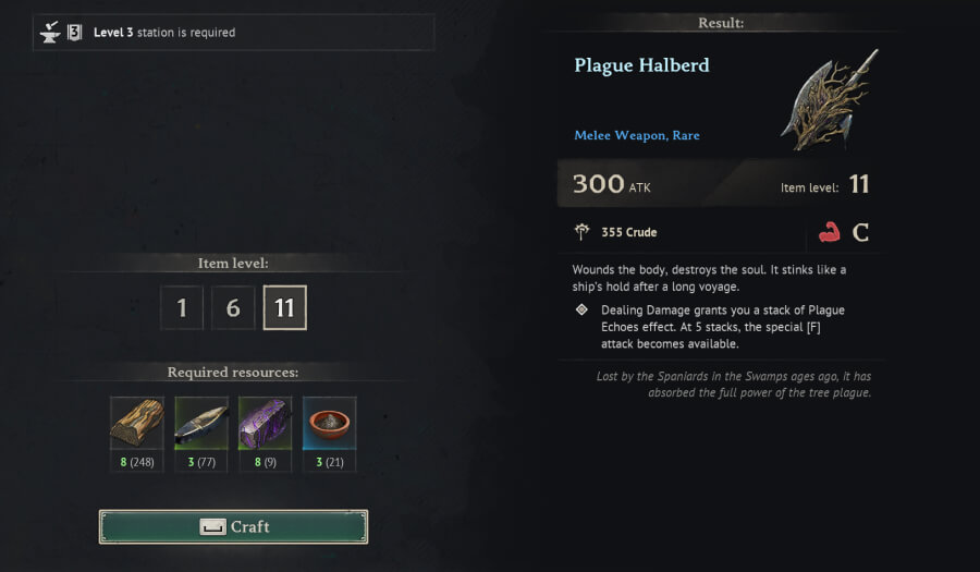 how does enchanting work in windrose crafting plague halberd