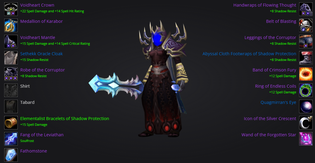 Shadow Resistance Set TBC Classic