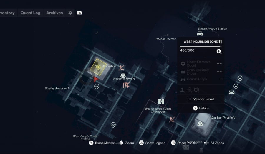 control resonant the incursion fault map