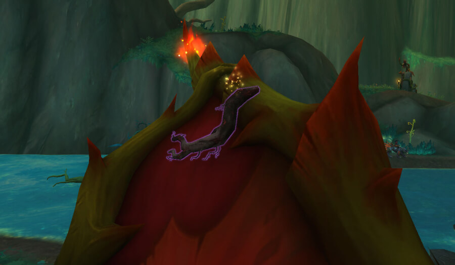 burning branch of the world tree in game