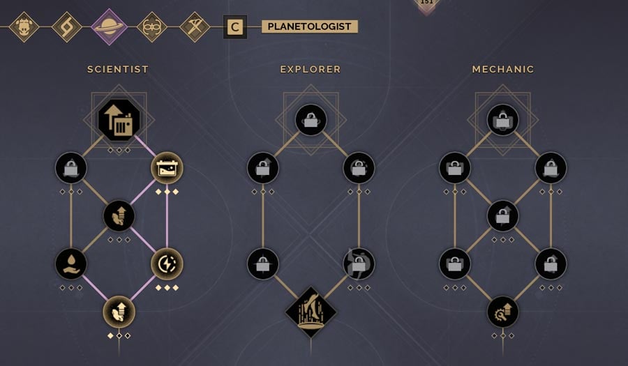 Planetologist Skill Tree