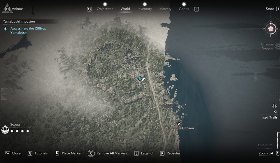 assassins creed shadow omi assassin outpost map close