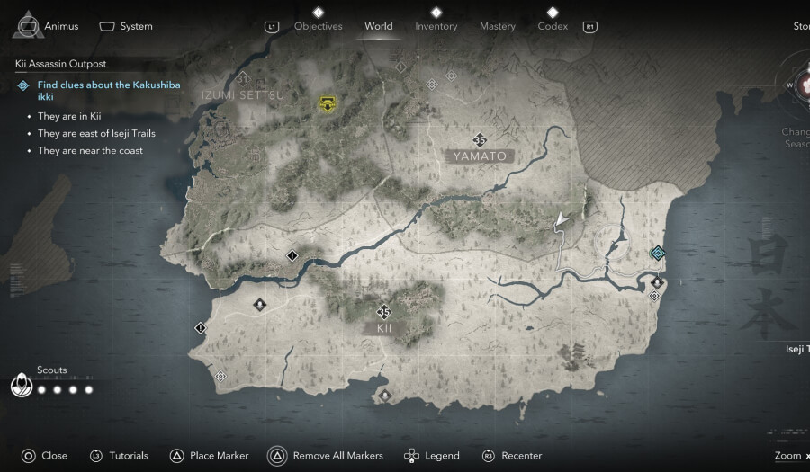 assassins creed shadow omi assassin outpost map