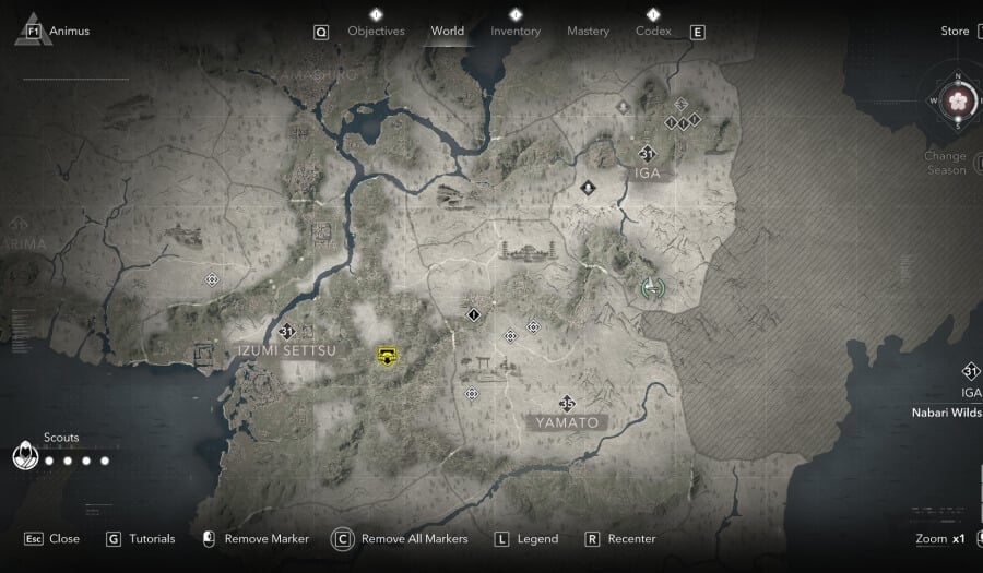 assassins creed shadow iga assassin outpost map