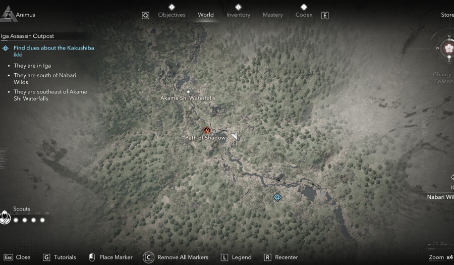 assassins creed shadow iga assassin outpost map close