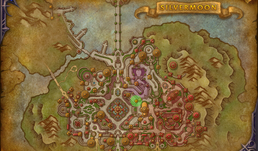 silvermoon city main city portal location