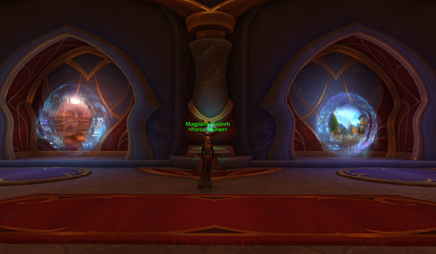 silvermoon city main city portal location in game