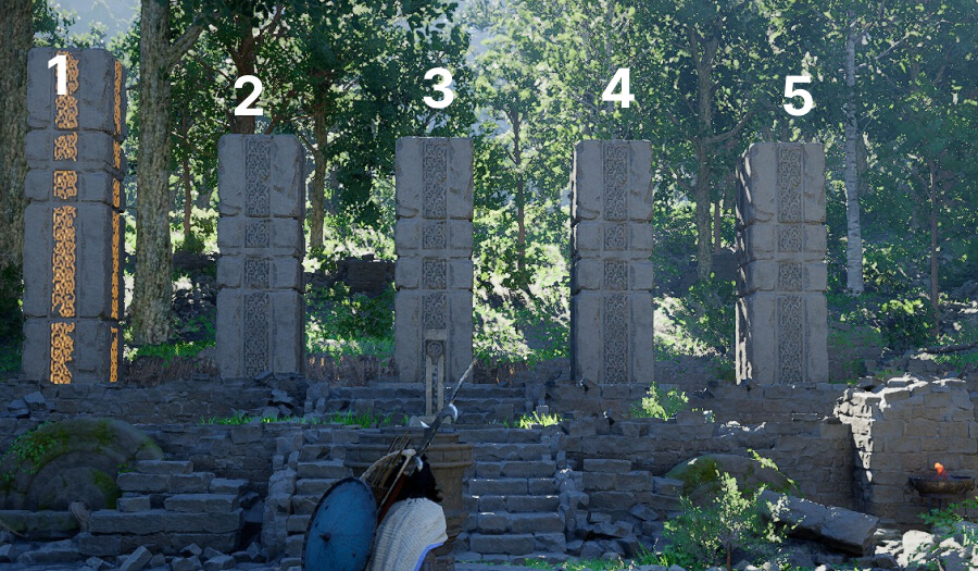 duskwood hill ruins puzzle start