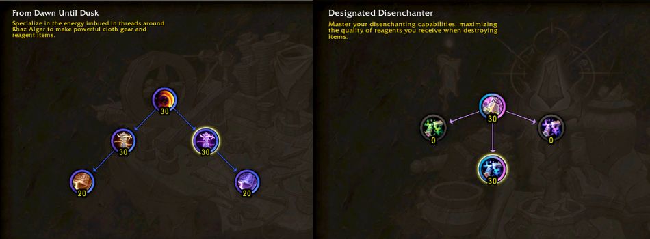 tww goldmaking tailoring enchanting setup