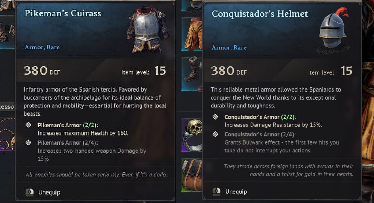 windrose best armor sets all armor sets two pieces