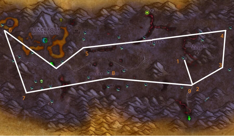 black lotus farm route burning steppes