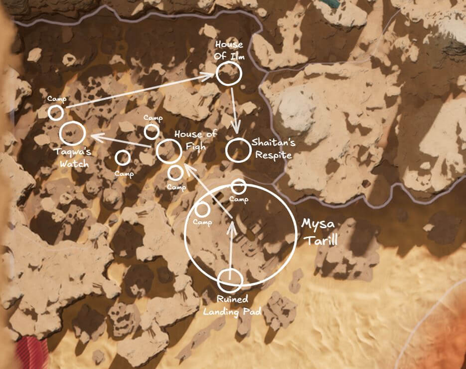 dune awakening kill mass khaaret mysa tarill route.JPG