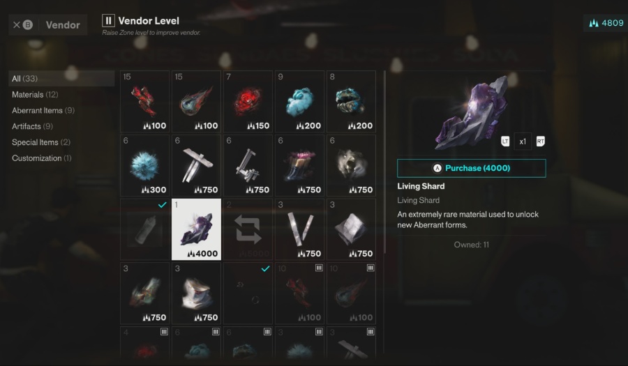 control resonant living shard