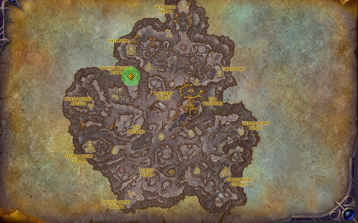 shadowguard point location map
