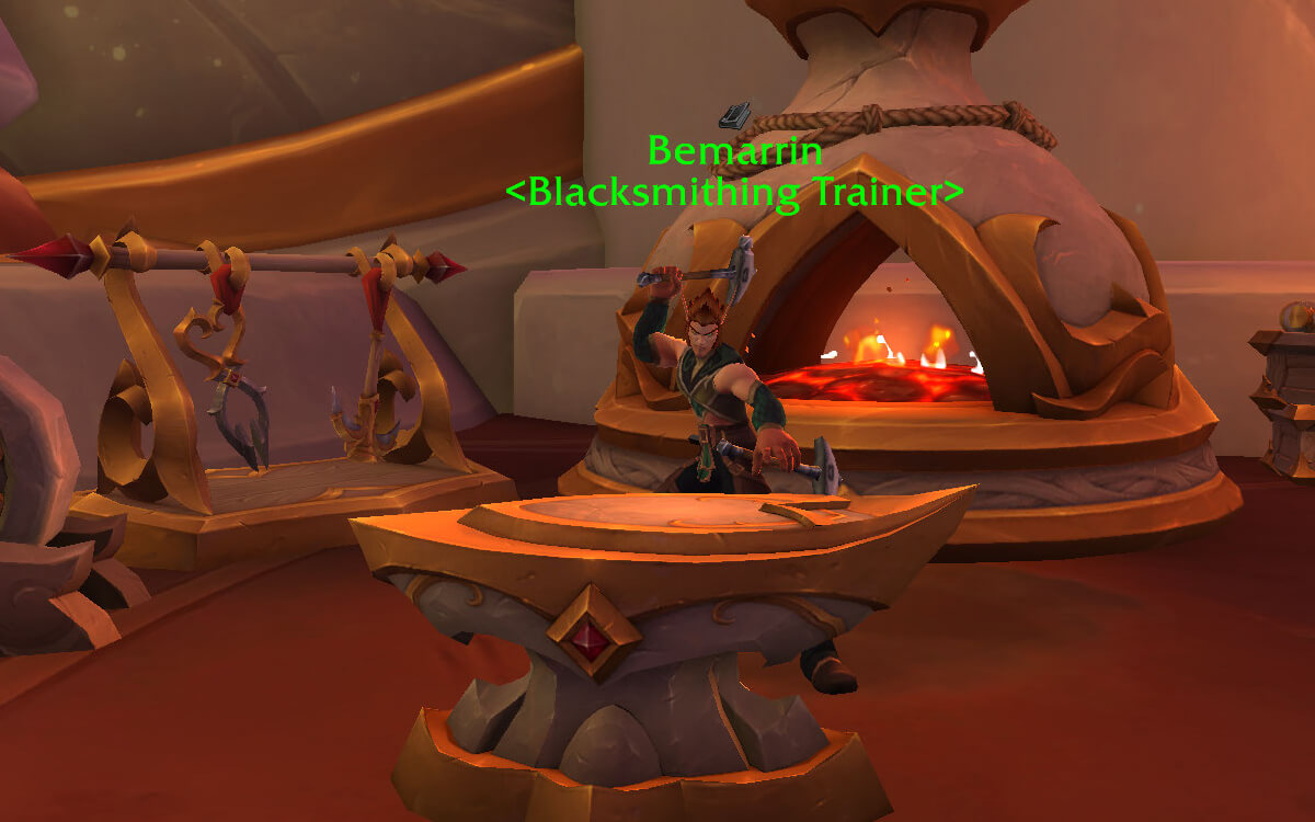 blacksmithing trainer location