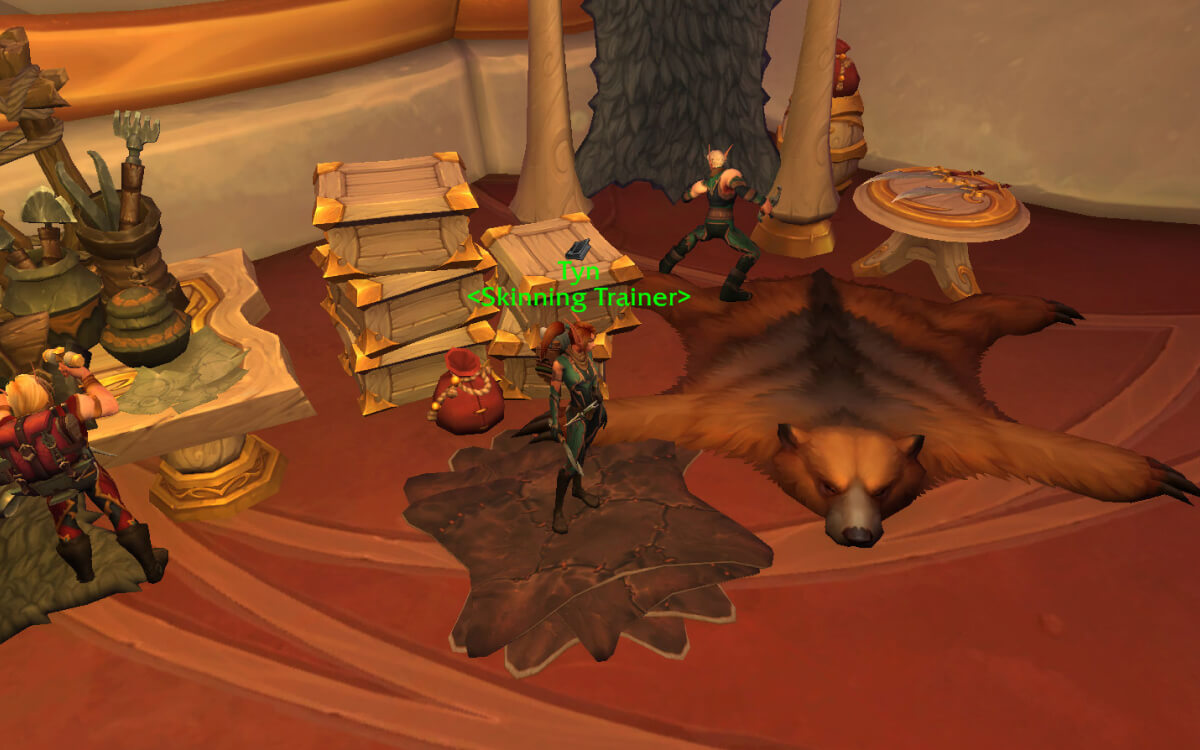 skinning trainer location