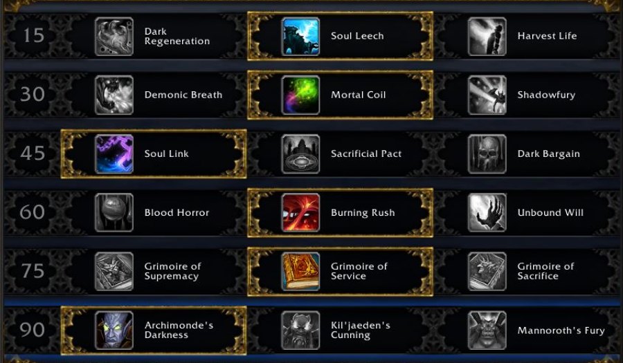 warlock demonology talent raid1