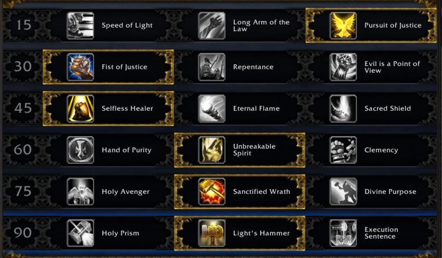 retribution paladin dungeon talent