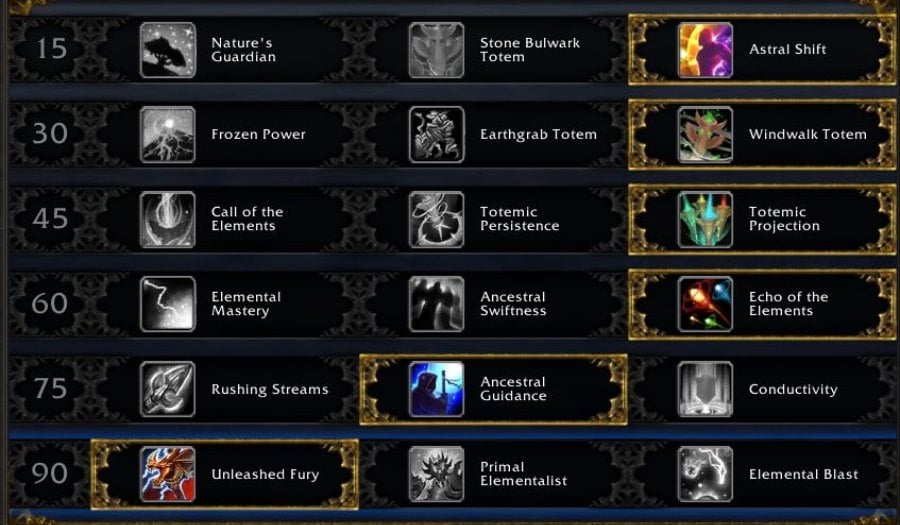 enhancement shaman dungeon talent