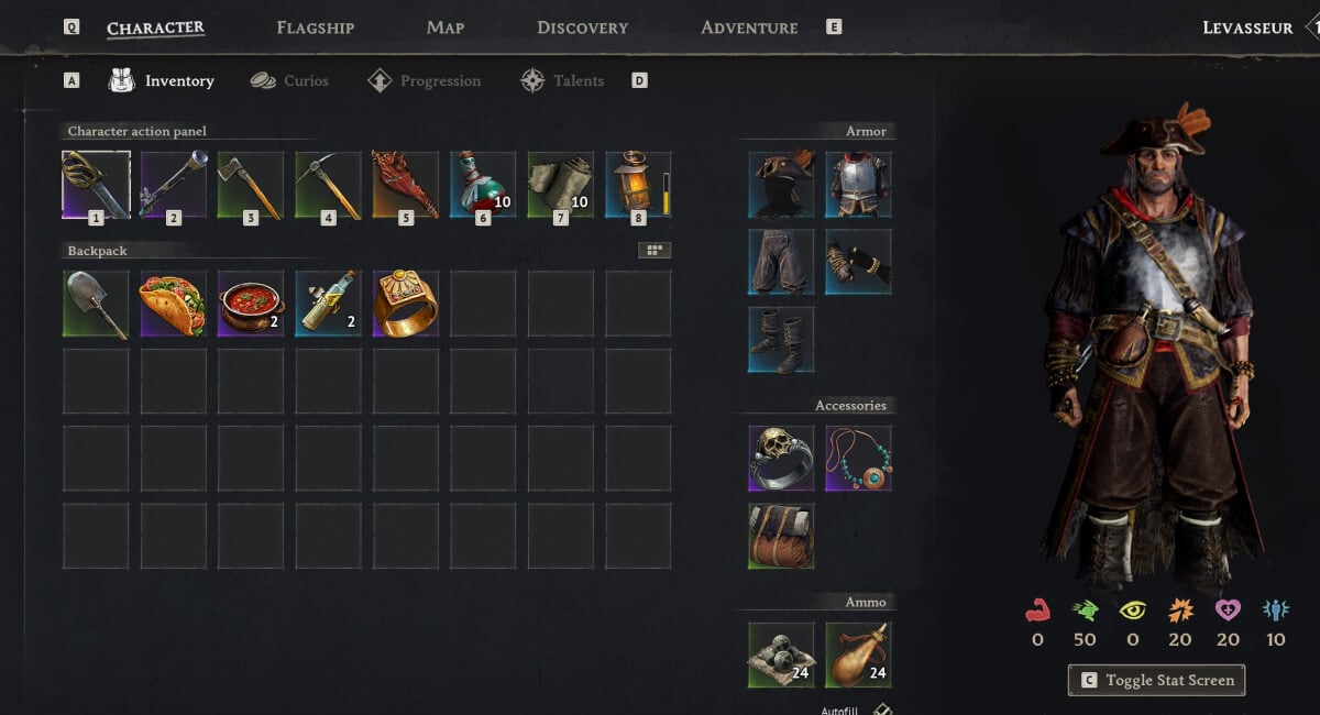 windrose best builds saber dragon set up