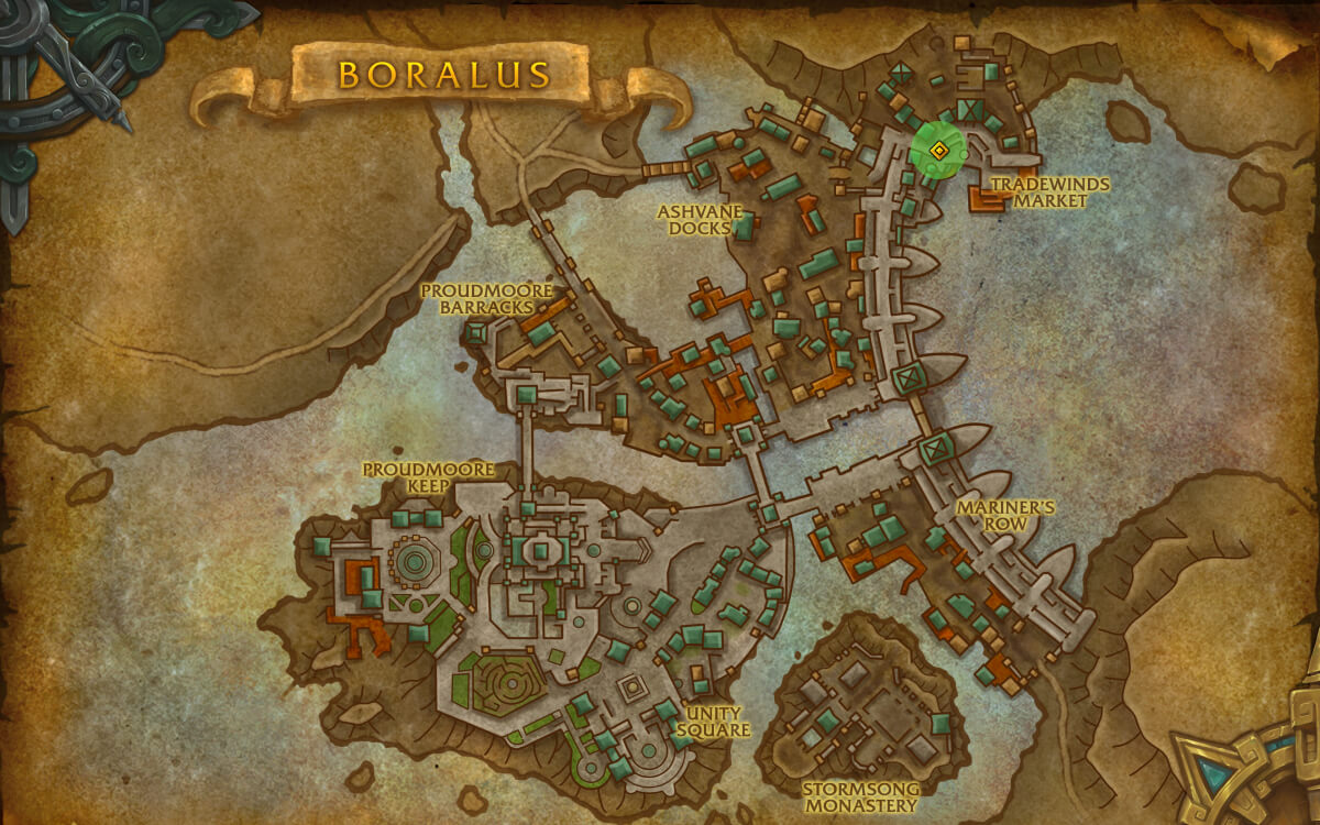battle for azeroth timewalking vendor churbro in boralus map location