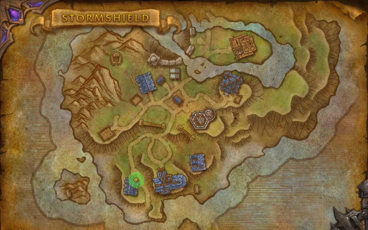 warlords of draenor timewalking vendor tempra in stormshield on ashran map location