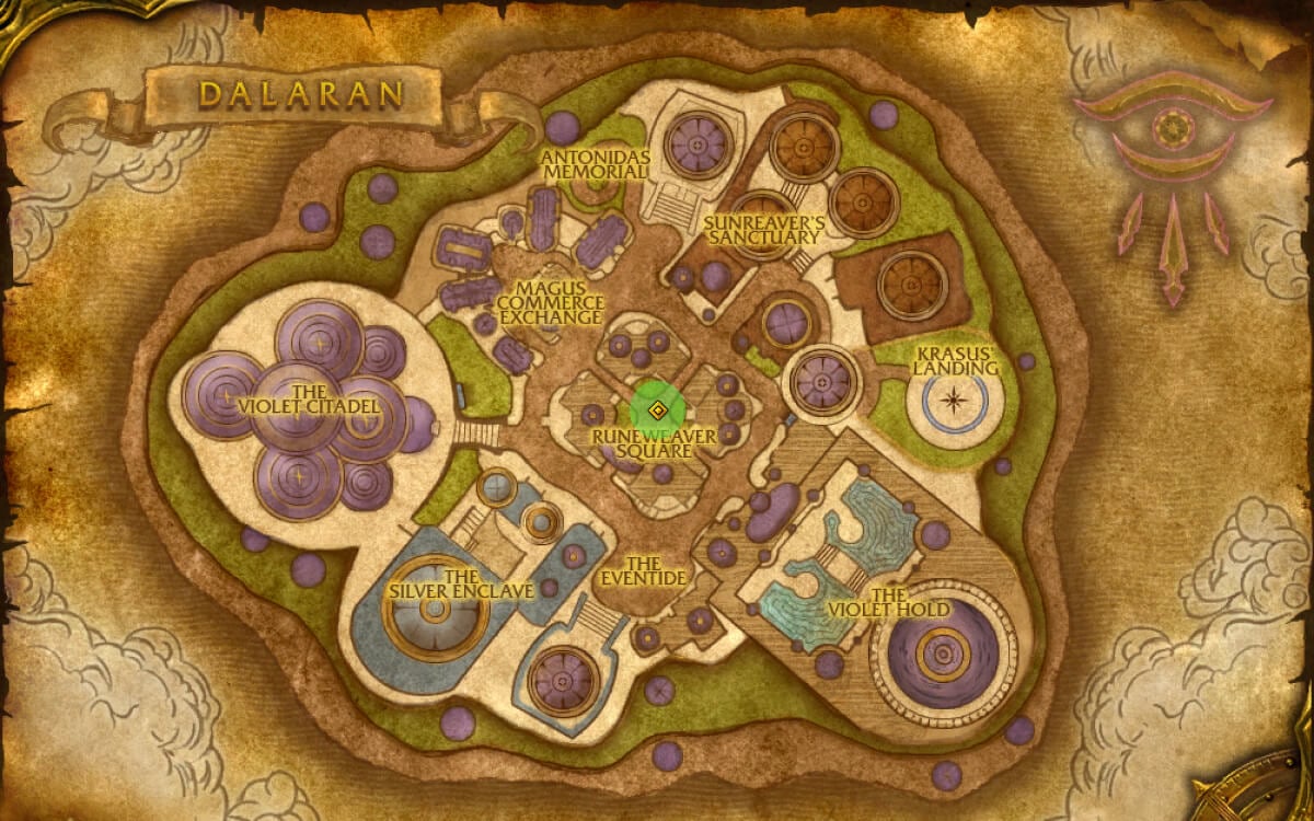 wrath of the lich king timewalking vendor auzin in dalaran map location