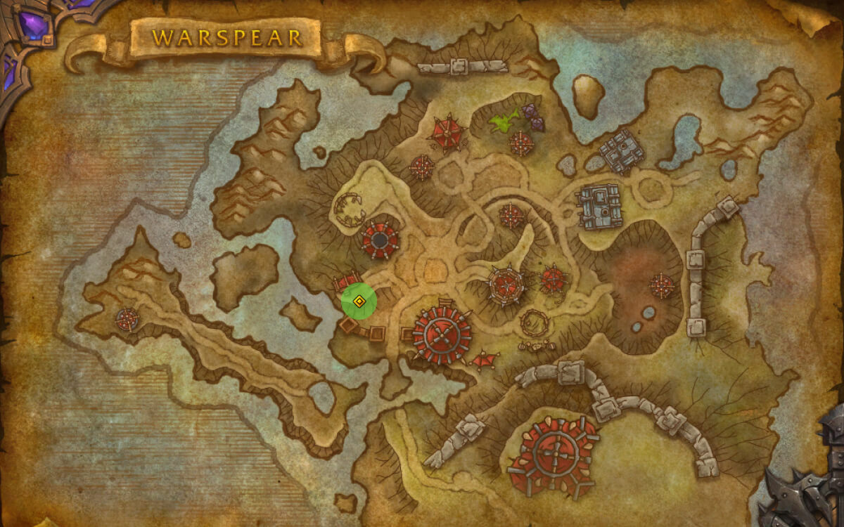 warlords of draenor timewalking vendor kronnus in warspear on ashran map location