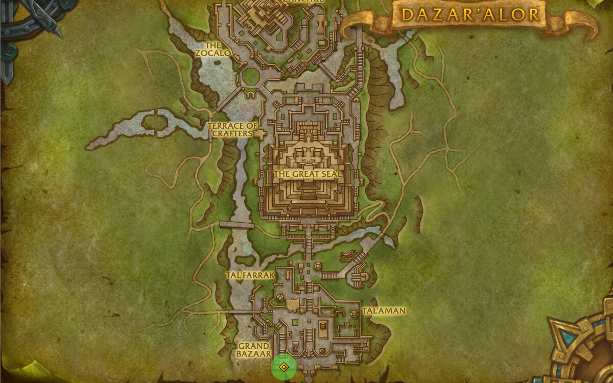 battle for azeroth timewalking vendor churbro in dazaralor map location