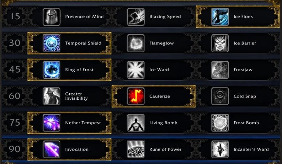 frost mage talent deungeon