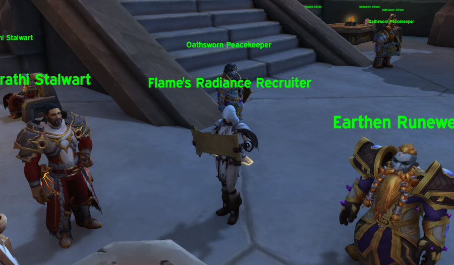 flames radiance recruiter npc